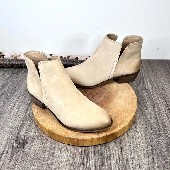 NWOB Splendid | Hamptyn Tan Distress Nubuck Leather Ankle Boots Size 8M - Picture 1 of 16
